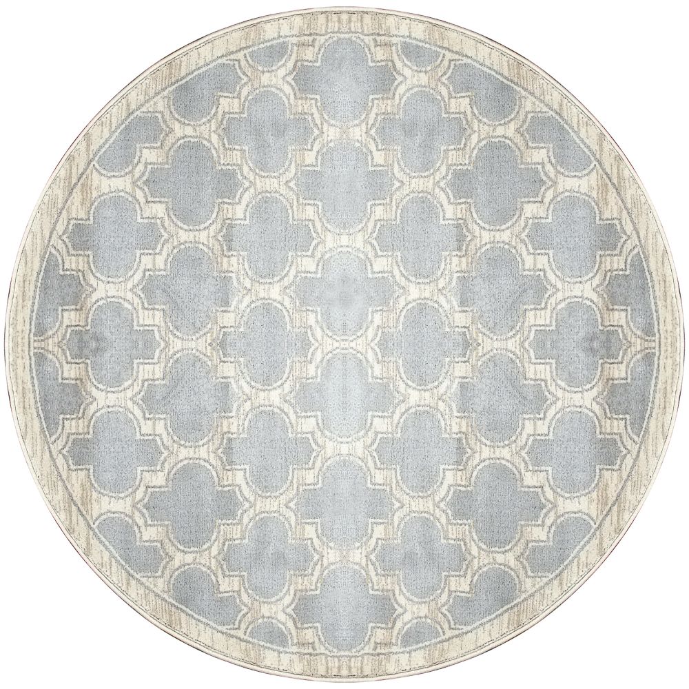 Dynamic Rugs 2816-910 Yazd 5.3 Ft. X 5.3 Ft. Round Rug in Grey/Ivory